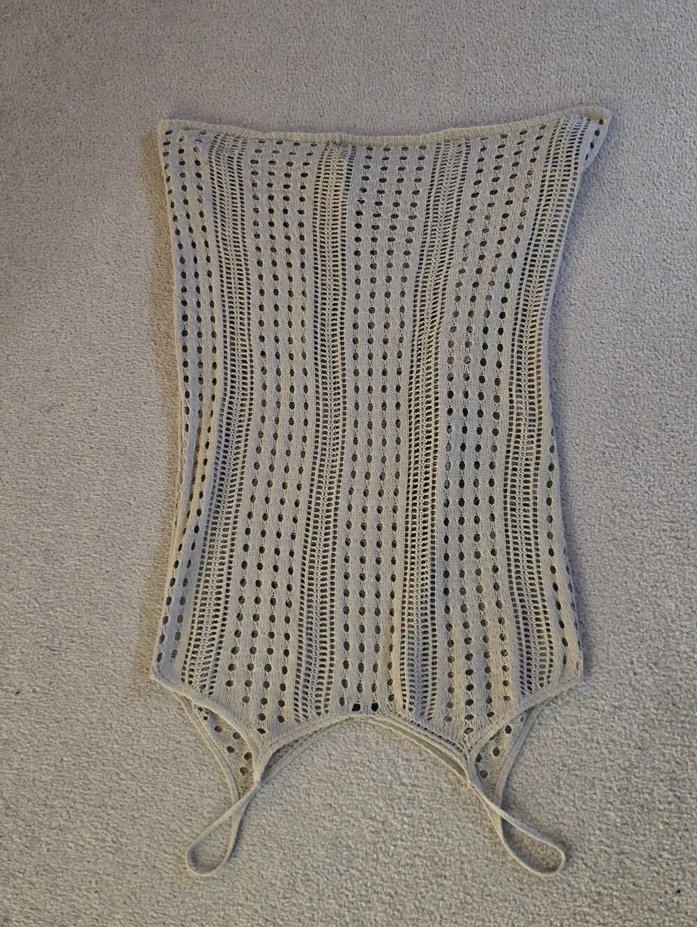 Beige Crochet Cover Dress - Picture 7 of 7